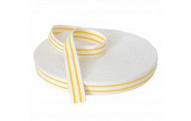 CEINTURE BLANCHE 2 LISERÉS